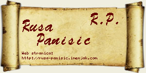 Rusa Panišić vizit kartica